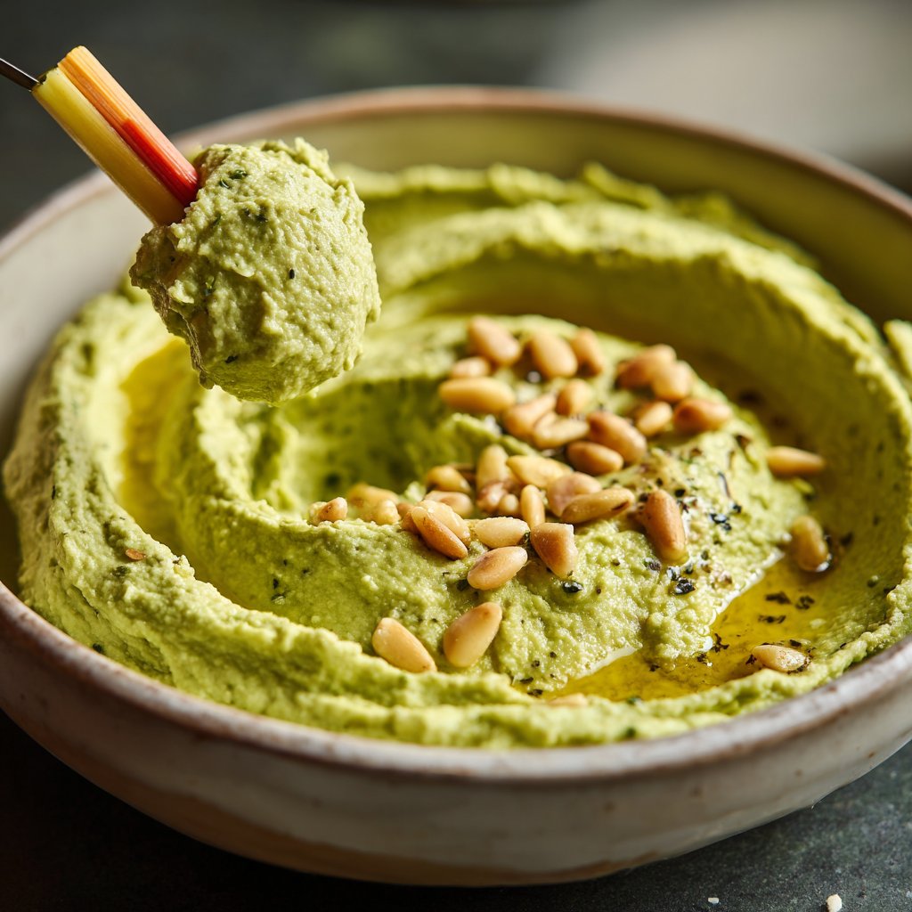 Avocado Basil Hummus